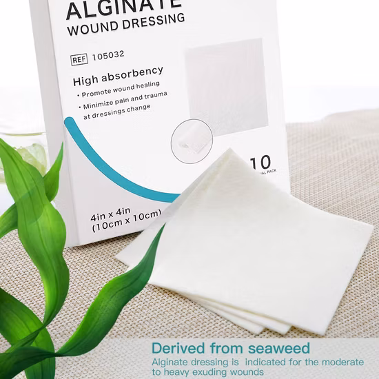 CE/ISO Certificated Silver Wounds Alginate Dressing